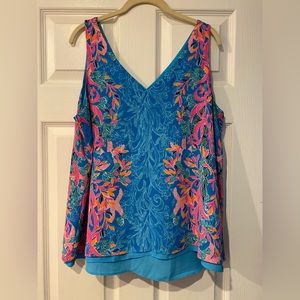 Lilly Pulitzer Florin reversible top. Print Seaweed Samba”
